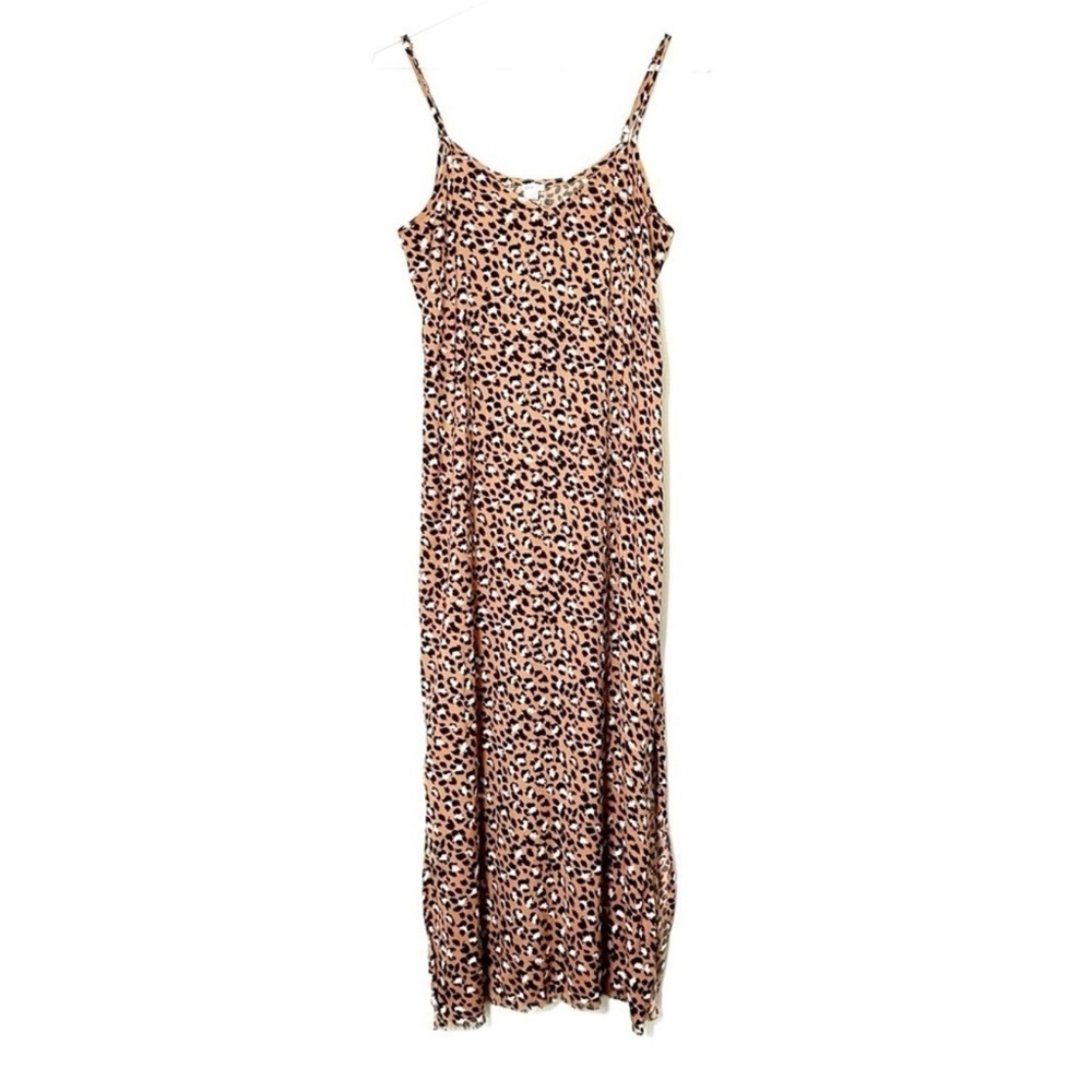 Aerie Women Leopard Slip-On Maxi Dress XS Classic Boho Party Y2K 90s Whimsigoth